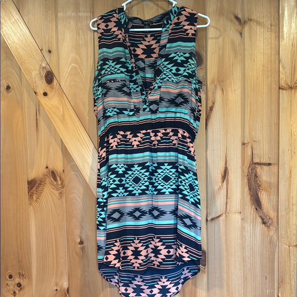Rue21 Multicolor Geometric Print Dress
